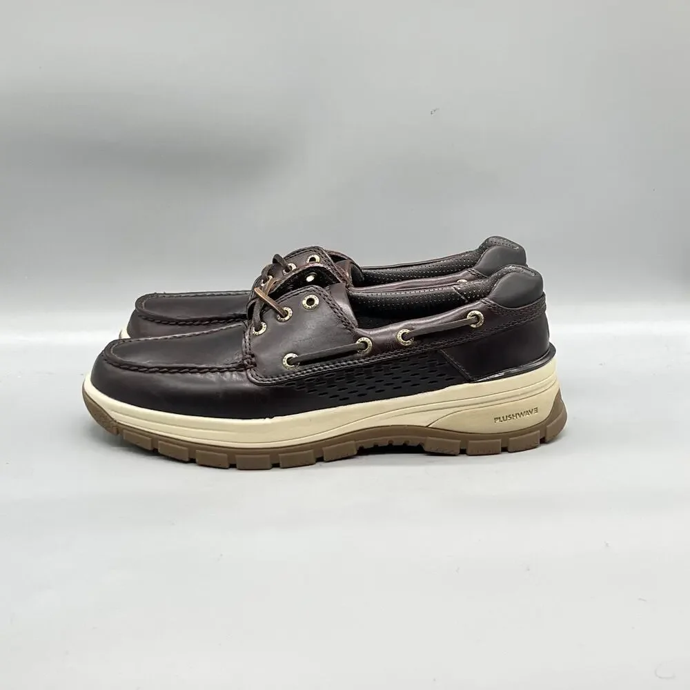 Sperry Shoes Mens 9 Brown Leather Billfish Plushwave Boat Deck Casual Comfort